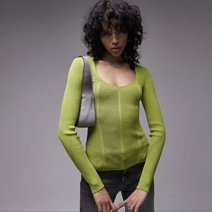 Topshop knit sweetheart top